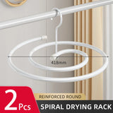 elvesmall Round Spiral Quilt Sheets Hanger Bed Linen Covers Rotating Drying Rack Clothes Blacket Holder Outdoor Household Balcony Hanging