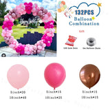 elvesmall Dusty Rose Pink Balloon Arch Wedding Engagement Decoration Neutral Boho Nude Ballon Garland Kit Baby Shower Birthday Party Decor