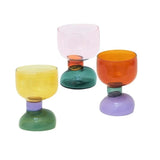elvesmall  -  1PC Color Funky Irregular goblet cocktail glass drinking glasses shot glasses set champagne glass BPA free Glass cup 6.7oz