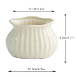 elvesmall White Modern Ceramic Vases Water-grown Flowers Dried Flowers Decorative Ornaments Living Room Table Ornaments Flower Ware North