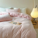 elvesmall Luxury Winter Thicken Warm Velvet Bedding Set Nordic Double Duvet Cover Set 4pcs Plush Queen Quilt Cover Bed Sheet Pillowcase