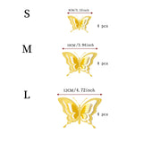 elvesmall 12/24pcs 3D Laser Butterfly Wall Sticker Wedding Wall Window Decal Summer Butterfly Birthday Party DIY Party Sticker Home Decor