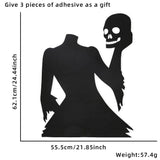 elvesmall Halloween Decoration Room Door Stickers Window Decor Skeleton Hand Pumpkin DIY Devil Witch Hat Glass Window Stickers Ghost