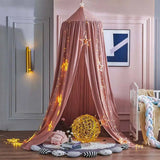 elvesmall Princess Style Kids Baby Bed Room Canopy Mosquito Net Curtain Bedding Dome Tent Crib Mantle Children's Bedside Mosquito Net