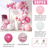 elvesmall Pink Macaron Balloon Garland Arch Kit Wedding Birthday Party Decor Kid Baby Shower Latex Ballon Chain Wedding Party Decor Balloo
