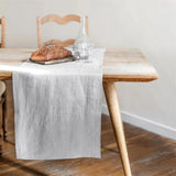 elvesmall  100% Pure Linen Table Runner Elegant Solid Colour Event Party Supplies Fabric Decor Placemat for Holiday Wedding Christmas Doily