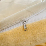 elvesmall  High Density Milk Fleece Warm Queen Bedding Set for Winter Plush Skin Friendly Warmth Duvet Cover Set King Thick Quilt Cover Set