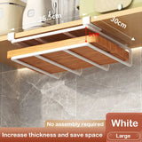 elvesmall  Kitchen Under Cabinet Basket Storage Shelf Cutting Board Rack Kitchen Closet Rack Under Desk Cabinet Office Bathroom Organizers