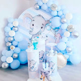 elvesmall Blue Balloon Garland Arch Kit 1st Birthday Party Decoration Kids Baby Shower Boy Wedding Birthday Ballon Foil Latex Ballon Globo