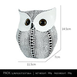 elvesmall Creative Resin Owl Ornaments Living Room Office Table Decorative Handicrafts Home Desktop Decoration Accessories, Friend Gifts