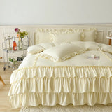 elvesmall  4 PC Full Sheet Set Twin Full Queen King Size Bed Sheet Pillowcase Luxury Bedsheet Solid Color King Queen Full Twin Size