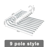 elvesmall  Folding Trouser Rack Multifunctional Hanger Clothes Organizer Storage Wardrobe Space Saving Closet Adjustable Pants Hanger
