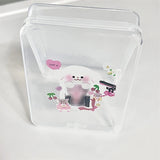 elvesmall INS Transparent Kpop Photocard Holder Storage Box Flip Storage Box Classification Small Card Organizer Storage Case Stationery