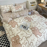 elvesmall  Sweetheart Bedding Set Fashion Tiger Single Double Queen Size Flat Sheet Quilt Duvet Cover Pillowcase Bed Linens Home Textile
