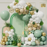 elvesmall  Avocado Green Macaron Balloon Garland Arch Wedding Birthday Party Decor Kids Birthday Wedding Supplies Latex Ballon Baby Shower
