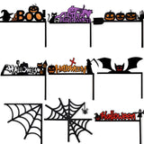 elvesmall Halloween Door Frame Decoration,Bats,Pumpkins,Spider Webs,Door and Window Corner Stickers, Halloween Home Decoration