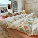 elvesmall American rural style small floral bedding set of four pieces fresh and fresh bedding set of three pieces student bed sheets