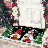 elvesmall Christmas Decoration Floor Mat Entrance Door Bedroom Bath Toilet Anti Slip Mat Carpet 2024 Merry Christmas Navidad New Year Gift