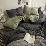 elvesmall Nordic Princess Pink Bedding Set Girls Adults Twin Full Queen Size Bed Flat Sheet Duvet Cover Pillowcases Solid Color Bed Linen