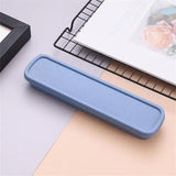 elvesmall Tableware Box Portable Flip Cover Type Cutlery Case Environmentally Friendly Spoon Storage Box Drop-resistant Household Supplies