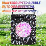 elvesmall 10 Hole Fully Automatic Bubble Blowing Handheld Electric Bubble Machine Toy Outdoor Birthday Without Battery and Bubble Water