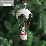 elvesmall Delicate Fine Workmanship Christmas Ornament Hand Painted Collectible Hanging Hot Air Balloon Christmas Decoration