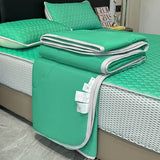 elvesmall Lce Silk Summer Blanket Latex Fitted Sheet and Pilowcase Cool Feeling Fabric Summer Quilt Queen Lightweight Comforter Thin Duvet