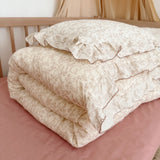elvesmall Korean Bunny Cotton Muslin Baby Crib Bedding Set Kids Bedding Kit Duvet Cover Pillowcase Without Filler
