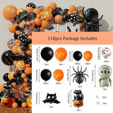 elvesmall 118PCS Halloween Balloon Garland Set with Pumpkin Foil Balloons for Scary Party Decorations, Birthdays, Anniversaries, Etc