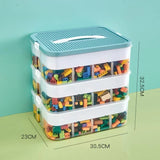 elvesmall  Lego Organizer Box Children's Toy Storage Box Lego Sorting Storage Box Building Block Classification Boxcase Kid Toy Organizer