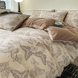 elvesmall Bedding Set Light Luxury Duvet Cover Pillowcase and Bedsheet Bed Linen Set Comforter Queen Bedroom Decor Home Textiles