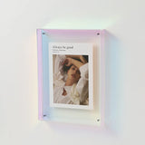 elvesmall Transparent Acrylic Photo Frame Posters Painting Wall Hanging Display Stand Kids Art Frames Picture Storage Frames Home Decor