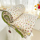 elvesmall Washed Double Gauze Spring Summer Quilt Queen Grade A Lightweight Comforter Soya Fibre Filling Soft Breathable Summer Blanket