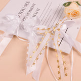 elvesmall 10/20Pcs White Wedding Car Ribbon Bows Gifts Wrap Boxes Bowknot Valentines Day Birthday Wedding Party Decorations Photo Props