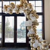 elvesmall White Balloons Garland Arch Kit Metalli Gold Confetti Latex Balloons Wedding Kids Birthday Party Baby Shower Decoration Supplies