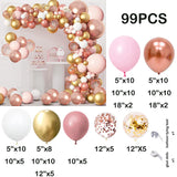 elvesmall Pink Blue Balloon Garland Arch Kit Baby Shower Birthday Party Decoration Latex Balloon Wedding Anniversary Confetti Decor Globos