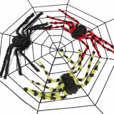 elvesmall Halloween Spider Web Giant Spider Web Decoration Black White Giant Stretchy Cobweb Party Bar Haunted House Home Decoration