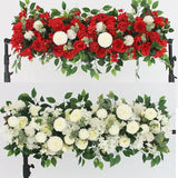 elvesmall 100cm DIY Wedding Flower Wall Decor Arrangement Supplies Silk Peony Rose Artificial Flower Row Decoration Wedding Arch Backdrop