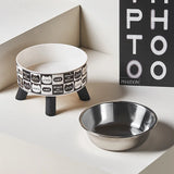 elvesmall  Pet Stainless Steel Bowl Puppy Snack Bowl Large Capacity Antislip Single Bowls Cat Dog Feeding Water Storage Bowl Pet Supplies