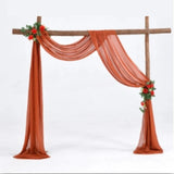 elvesmall Wedding Arch Chiffon Wrinkle Resistant Fabric Outdoor Lawn Wedding Decoration Ceremony Decoration Valance Birthday Party Valance
