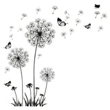 elvesmall Black Dandelion Sitting Room Bedroom Wall Stickers Household Adornment Decor Decals Mural Art Poster On The Wall