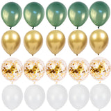 elvesmall 40pcs Green Balloons Set Chrome Metallic Confetti Ballon Jungle Safari Animal Birthday Party Decoration Wedding Balloon Garland