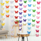 elvesmall Butterfly Paper Garlands Colorful Butterfly Banner Happy Birthday Party Decor 1 year girl Baby Shower Kids Kindergarten Supplies