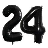 elvesmall 2pcs 40inch Huge Black Number Foil Balloons Birthday Party Decorations Adult Kids 10 11 12 15 20 25 30 45 50 60 Year Old Supplie