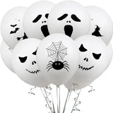 elvesmall 12pcs Halloween Ghost Balloons Spider Witch Bat Pumpkin Skeleton Horror Happy Halloween Party Decoration Carnival Party Supply