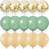 elvesmall green Birthday Party golden Balloons Baby Shower Metallic confetti Wedding Anniversaire Mariage Globos Decorations