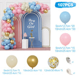 elvesmall Baby Shower Decoration Macaron Pink Blue Balloon Garland Arch Kit Wedding Birthday Boy Or Girl Gender Reveal Party Balloon Decor
