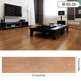 elvesmall 10pc Self-adhesive Wood Grain Floor Wall Sticker Modern Style PVC Living Room Toilet Kitchen Home Floor Decor Waterproof Sticker