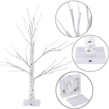 elvesmall  60cm Easter LED Birch Light Tree Decorations For Home Table Easter Egg Ornament Hanging organic Tree Happy Easter Party Supplies
