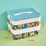elvesmall  Lego Organizer Box Children's Toy Storage Box Lego Sorting Storage Box Building Block Classification Boxcase Kid Toy Organizer